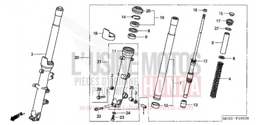 FOURCHETTE AVANT ST1300A2 de 2002